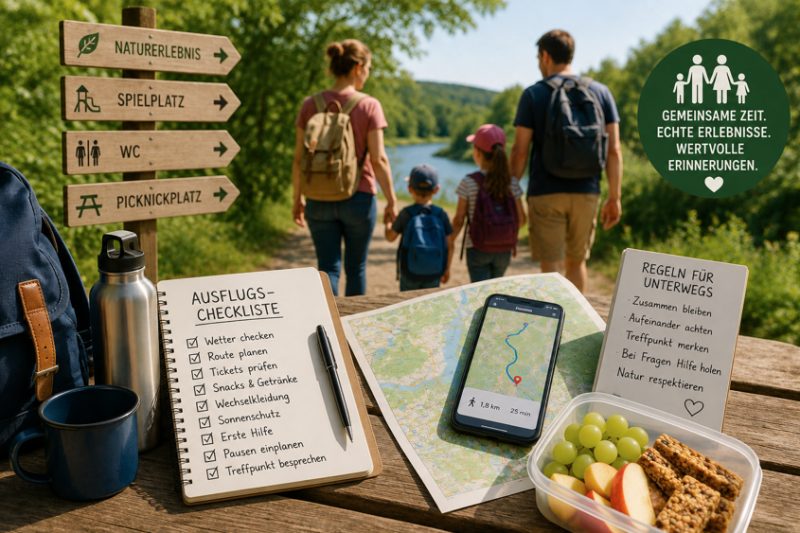 Familienausflüge besser planen: digitale Organisation, Pausen und klare Grenzen im Alltag mit Kindern