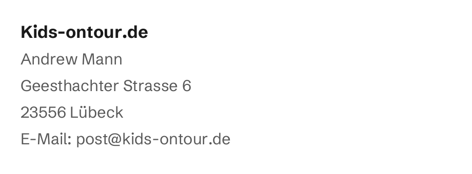 Impressumsangaben