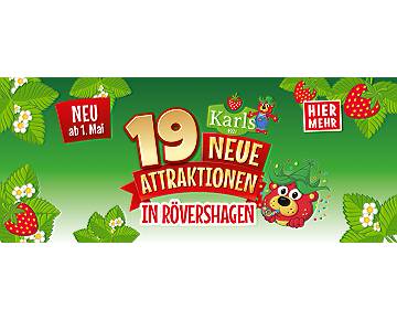 Sensationelle Neuigkeiten ab dem 1. Mai 🎉🍓 – 19 neue Attraktionen in Rövershagen!