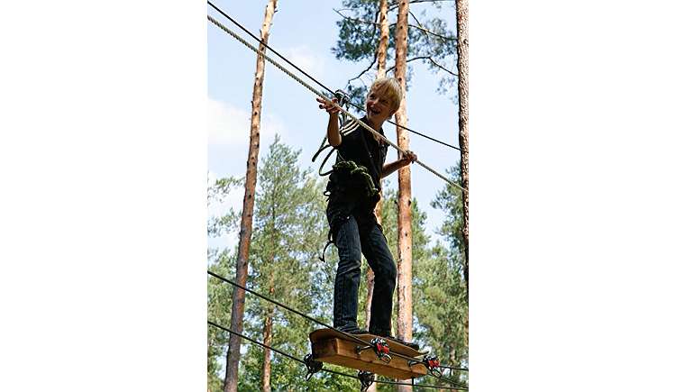 Kletterwald Weiherhof als Ausflugsziel in Bayern für die Familie